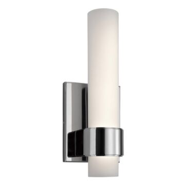 Elan Izza 13 Inch LED Etched Opal Glass Wall Sconce in Chrome