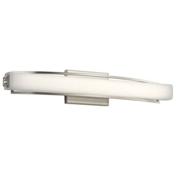 Elan Rowan 25.25 Inch LED Bathroom Vanity Light in Brushed Nickel