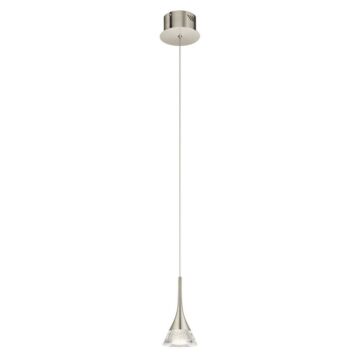 Elan Kabru 4.75 Inch LED Mini Pendant in Brushed Nickel
