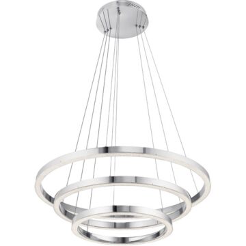Elan Opus LED 3 Ring Pendant Light in Chrome
