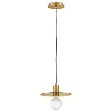 Lulu 1-Light LED Convertible Pendant in Lacquered Brass