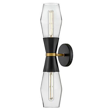 Livie 2-Light LED Wall Sconce in Black