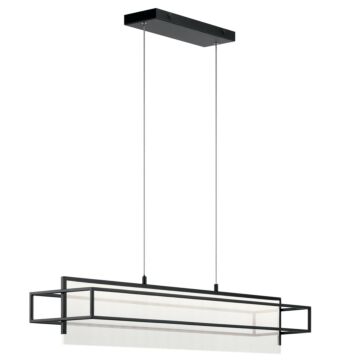 Vega LED Linear Pendant in Matte Black by Kichler