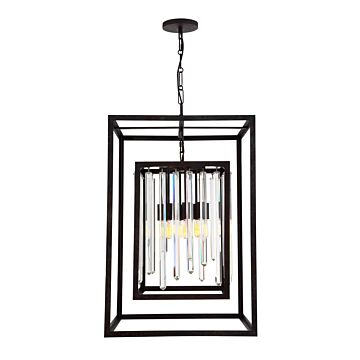 Hollis Six Light Chandelier in Forged Bronze by Crystorama