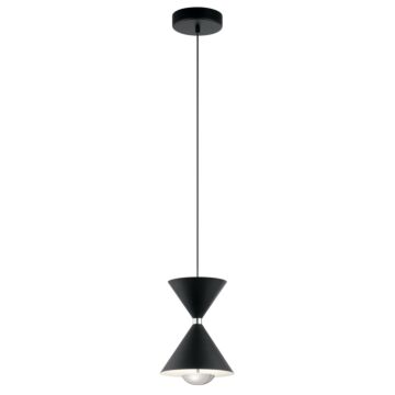 Kordan LED Mini Pendant in Matte Black by Kichler