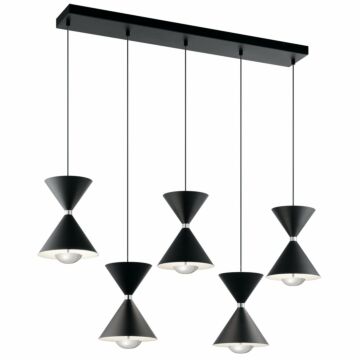Kordan LED Linear Pendant in Matte Black by Kichler