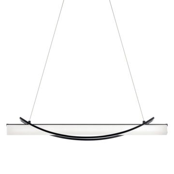 Rowan LED Linear Chandelier in Matte Black by Kichler