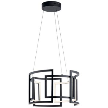 Melko LED Pendant in Black by Kichler
