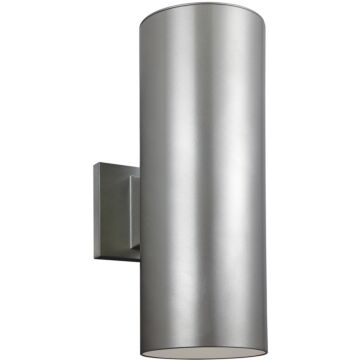 Outdoor Cylinders LED Outdoor Wall Lantern in Painted Brushed Nickel by Visual Comfort Studio