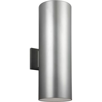 Outdoor Cylinders LED Outdoor Wall Lantern in Painted Brushed Nickel by Visual Comfort Studio