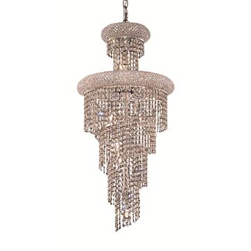 Spiral 10-Light Pendant in Chrome