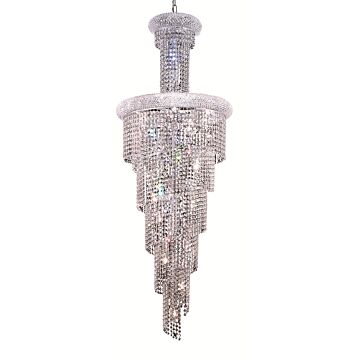 Spiral 22-Light Chandelier in Chrome