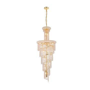 Spiral 22-Light Chandelier in Gold