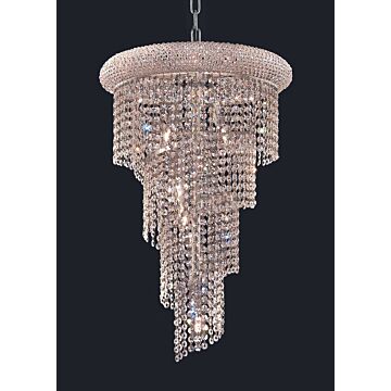 Spiral 8-Light Pendant in Chrome