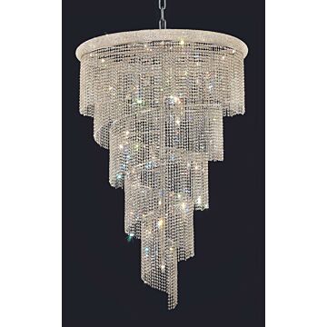 Spiral 29-Light 2Chandelier in Chrome