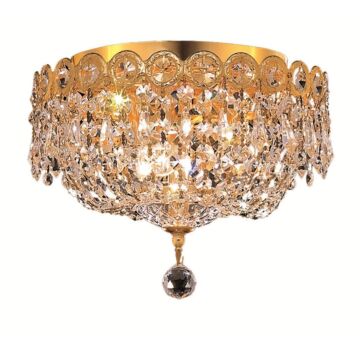 Century 3-Light Flush Mount in Gold