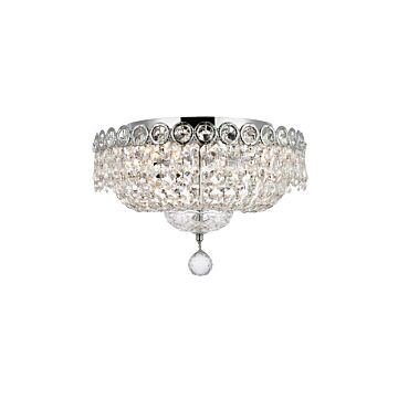 Century 4-Light Flush Mount in Chrome