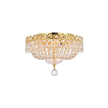 Century 4-Light Flush Mount in Gold