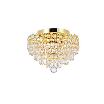 Century 4-Light Flush Mount in Gold