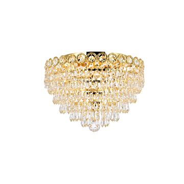 Century 4-Light Flush Mount in Gold
