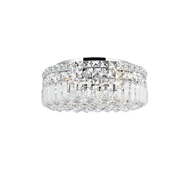 Maxime 5-Light Flush Mount in Chrome