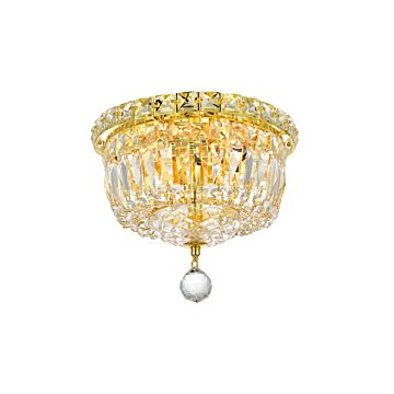 Tranquil 4-Light Flush Mount in Gold