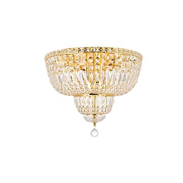 Tranquil 10-Light Flush Mount in Gold