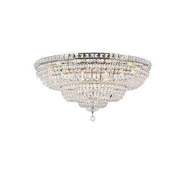 Tranquil 21-Light Flush Mount in Chrome