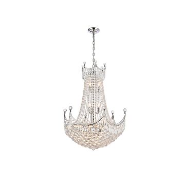 Corona 24-Light Chandelier in Chrome