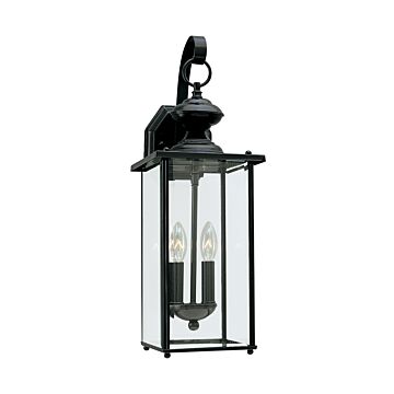 Generation Lighting Jamestowne 2-Light Outdoor Wall Light in Black
