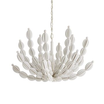 Indi Six Light Chandelier in White by Arteriors
