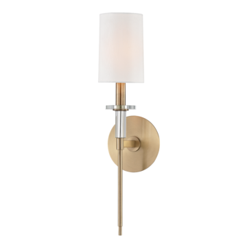 Amherst One Light Wall Sconce in Aged Brass by Hudson Valley