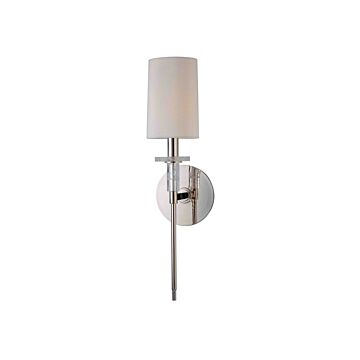 Amherst One Light Wall Sconce in Polished Nickel by Hudson Valley