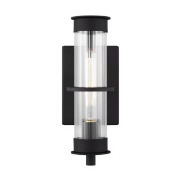 Alcona One Light Outdoor Wall Lantern in Black by Visual Comfort Studio