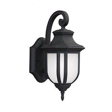 Sea Gull Childress 13 Inch Outdoor Wall Light in Black