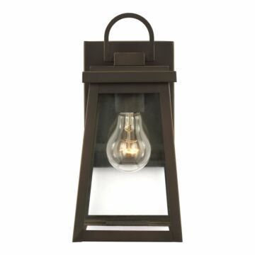 Founders One Light Outdoor Wall Lantern in Antique Bronze by Visual Comfort Studio