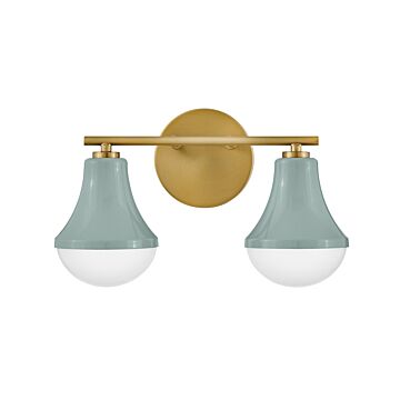 Haddie 2-Light LED Bathroom Vanity Light in Seafoam