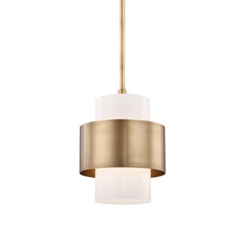 Corinth One Light Pendant in Aged Brass by Hudson Valley