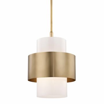 Corinth One Light Pendant in Aged Brass by Hudson Valley