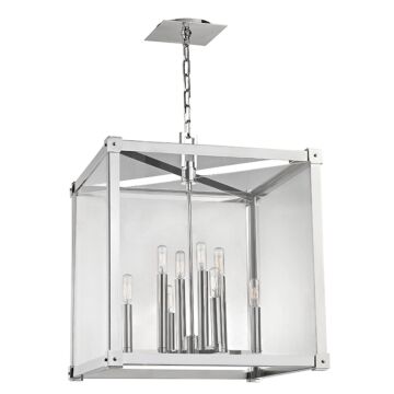 Forsyth Eight Light Pendant in Polished Nickel by Hudson Valley
