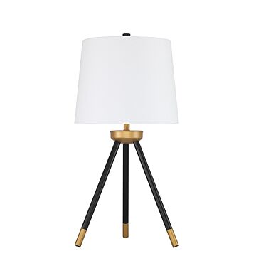 Table Lamp One Light Table Lamp in Painted Black Painted Gold by Craftmade