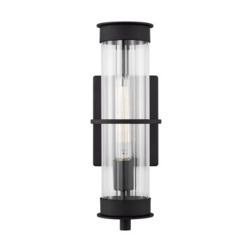 Alcona One Light Outdoor Wall Lantern in Black by Visual Comfort Studio