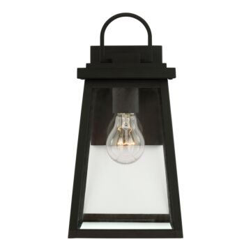 Founders One Light Outdoor Wall Lantern in Black by Visual Comfort Studio
