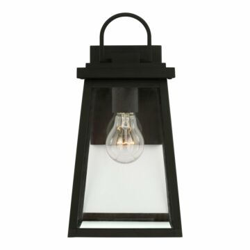 Founders One Light Outdoor Wall Lantern in Black by Visual Comfort Studio