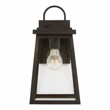 Founders One Light Outdoor Wall Lantern in Antique Bronze by Visual Comfort Studio