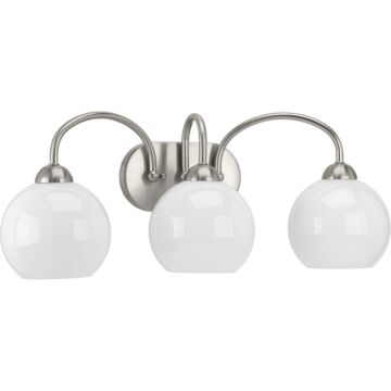 Carisa 3-Light Bathroom Vanity Light in Brushed Nickel