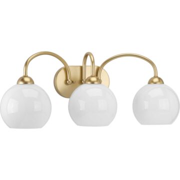 Carisa 3-Light Bathroom Vanity Light in Vintage Gold