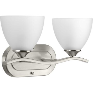 Laird 2-Light Bathroom Vanity Light Bracket in Brushed Nickel