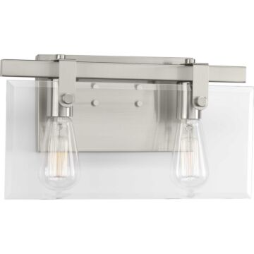 Glayse 2-Light Bathroom Vanity Light in Brushed Nickel