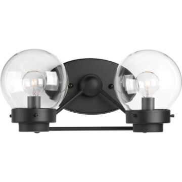 Spatial 2-Light Bathroom Vanity Light in Black